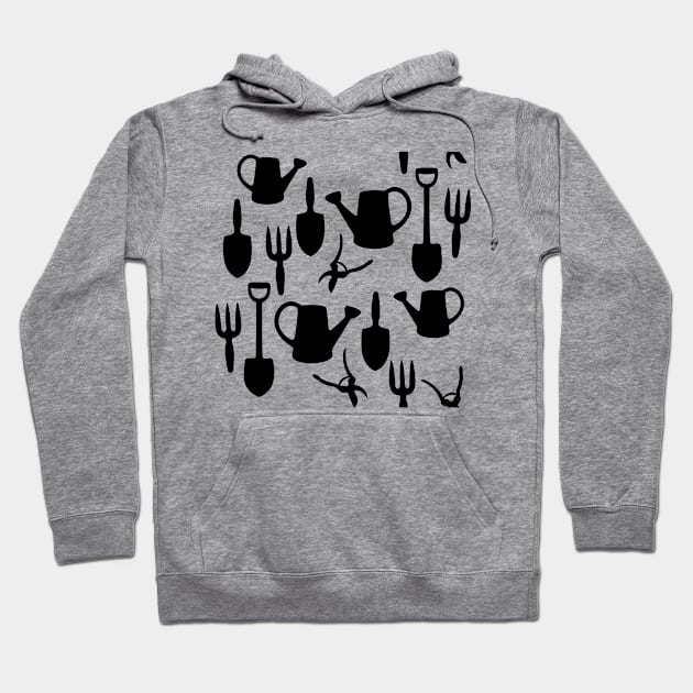 Gardener Black Pattern Hoodie by XOOXOO